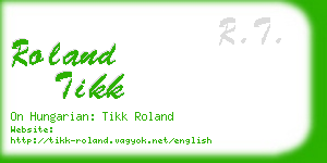 roland tikk business card